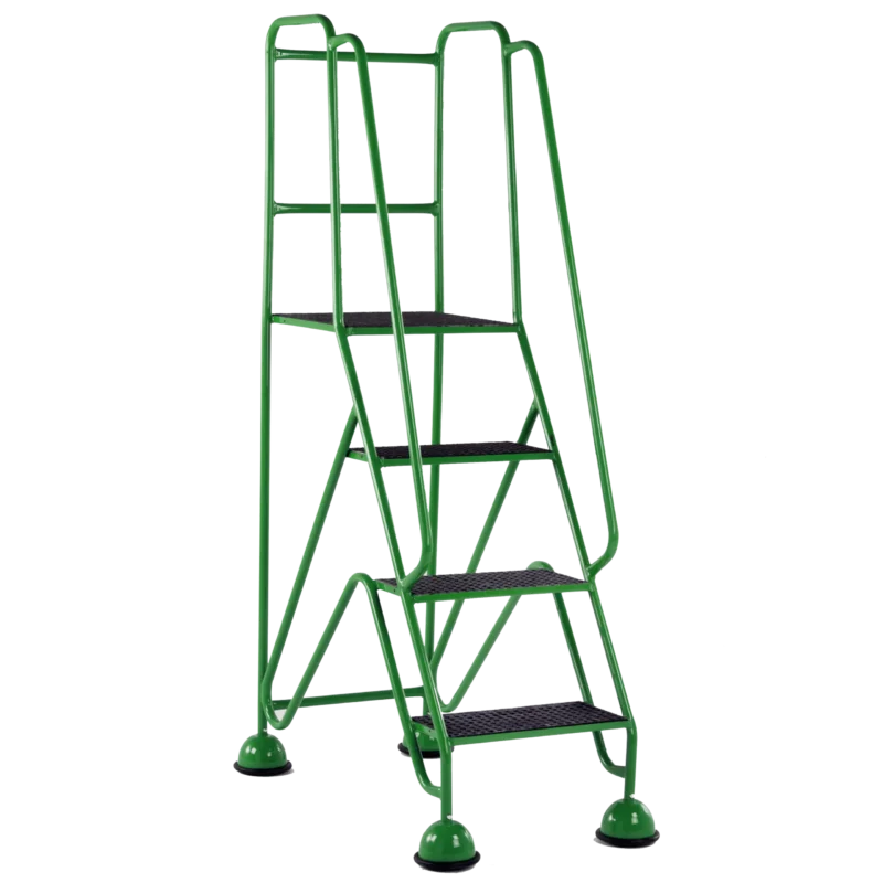 Steptek GRP Classic Colour Plus 4 Tread Mobile Steps Green