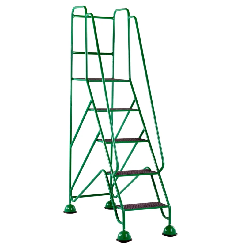 Steptek GRP Classic Colour Plus 5 Tread Mobile Steps Green