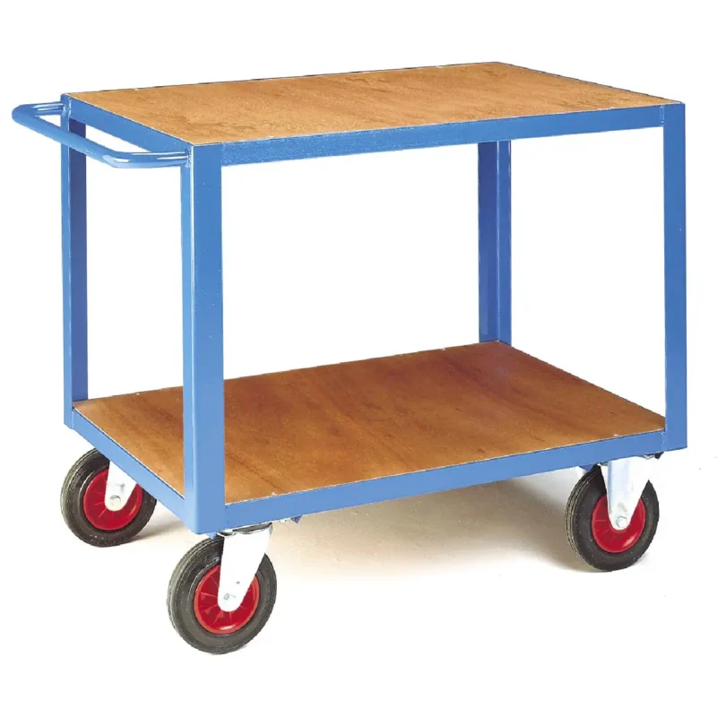 Loadtek Industrial Heavy Duty Table Truck - 2 Tier - 500kg Load - 1000 x 600 mm