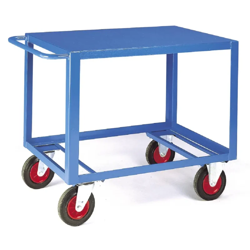 Loadtek Industrial Heavy Duty Table Truck - 2 Tier - 500kg Load - 1000 x 600 mm