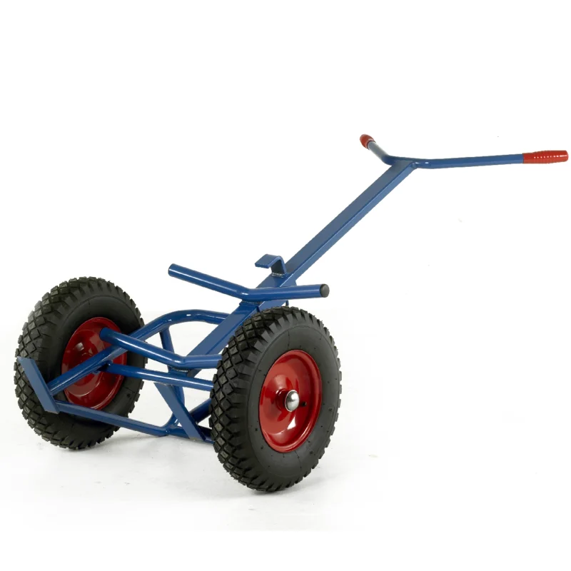 Loadtek Manual Drum Lifter Trolley Jack - 300kg Load - 2 Wheel - Pneumatic Tyres