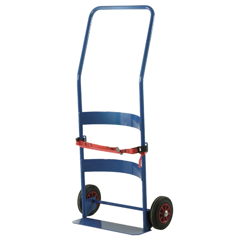 Loadtek Universal Drum Lifter Truck - 250kg Load - 2 Wheel - Solid Rubber Tyres