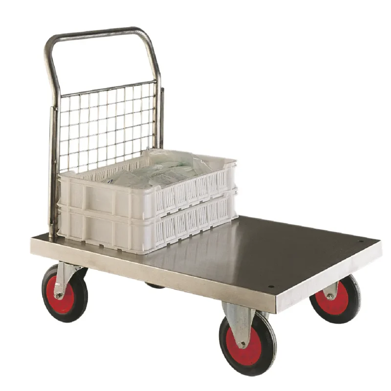 Loadtek Stainless Steel Platform Truck Trolley - Platform & Single End - 500kg Load