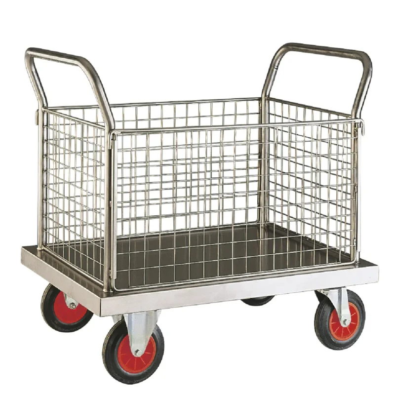 Loadtek Stainless Steel Platform Truck Trolley - Platform & 4 Sides - 500kg Load