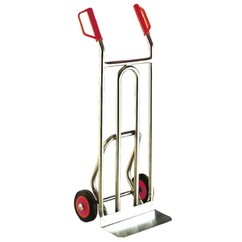 Loadtek Stainless Steel Sack Truck - Solid Rubber Tyres
