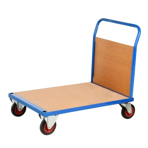 Loadtek TC500 Series Warehouse Platform Trolley Truck - Platform & Single End - Timber Sides