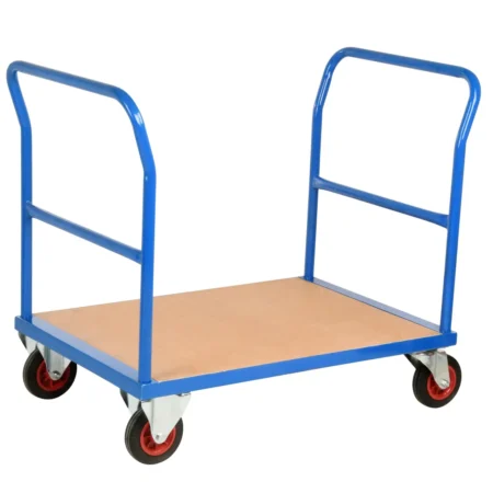 Loadtek TC500 Series Warehouse Platform Trolley Truck - Platform & Double End - 500kg Load