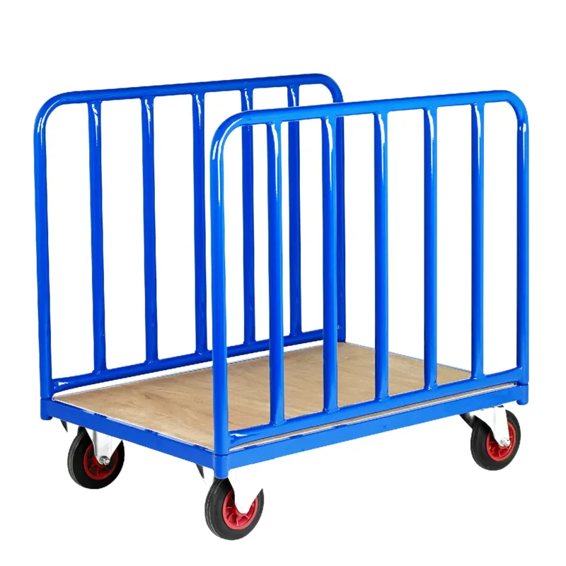 Loadtek Long Goods Warehouse Platform Trolley Truck - Tubular Steel Sides - 500kg Load