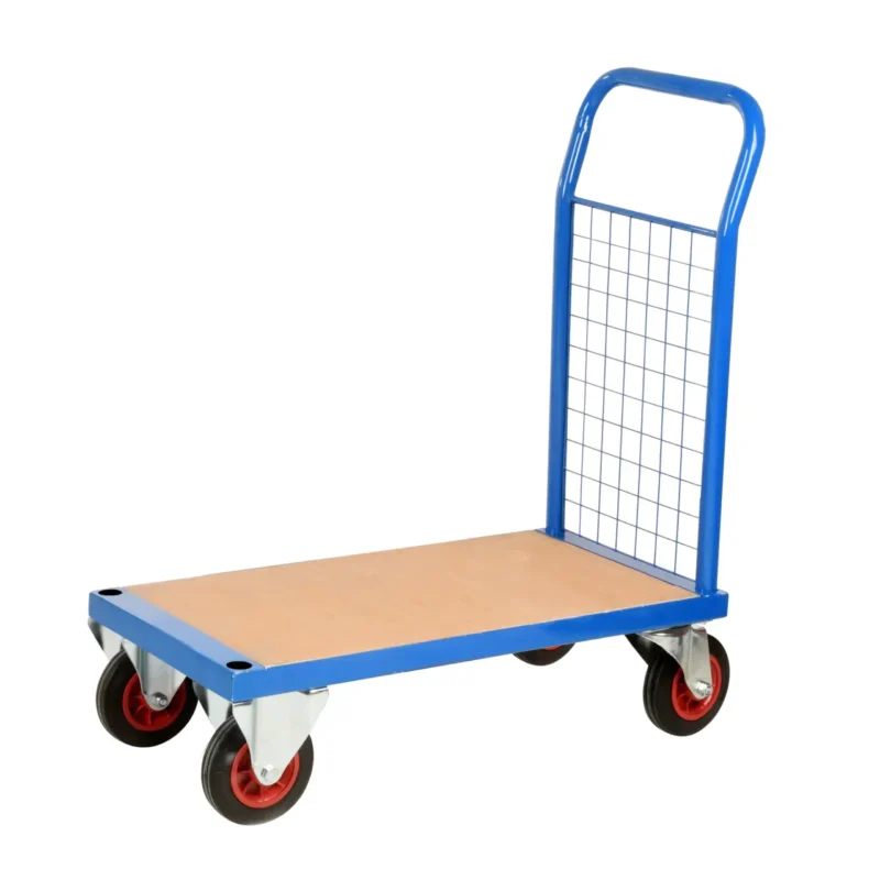 Loadtek TC900 Series Warehouse Platform Trolley Truck - Platform & Single End - 500kg Load Mesh