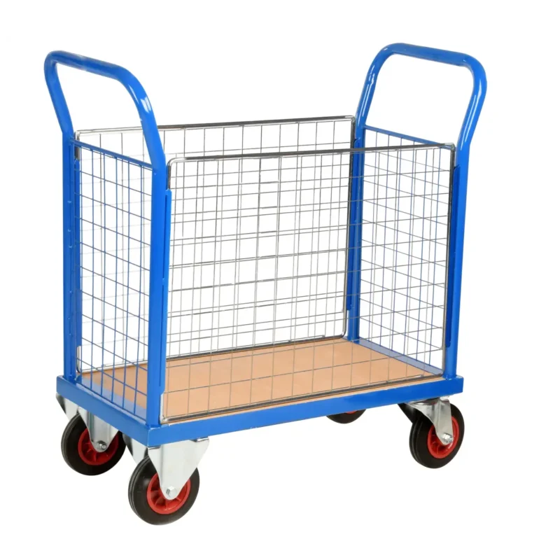 Loadtek TC900 Series Warehouse Platform Trolley Truck - Platform & 4 Sides - 500kg Load