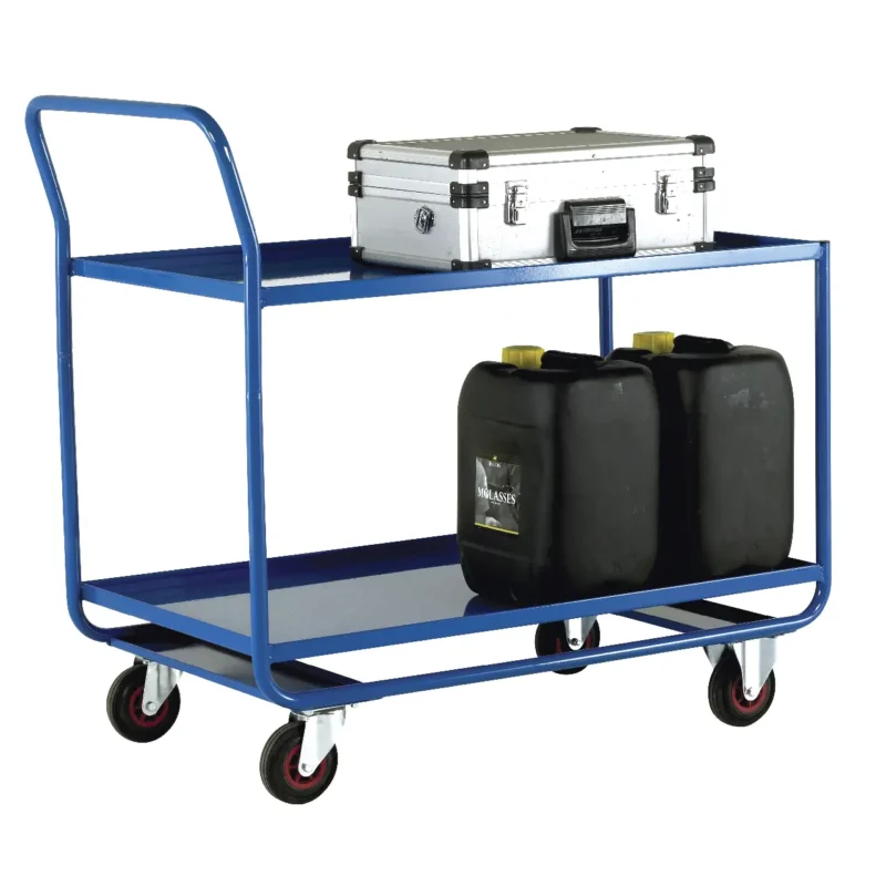 Loadtek Industrial Medium Duty Table Trolley 'TT160 Series' - 2 Tier - Steel Shelves