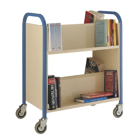 Loadtek Double Sided Library Book Trolley - 2 Tier