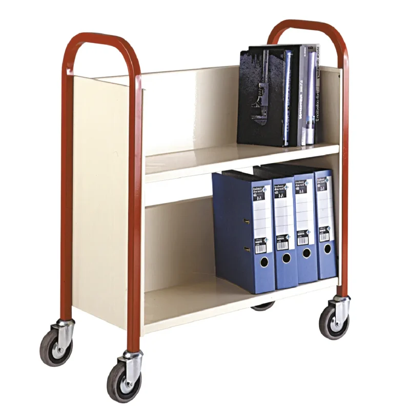 Loadtek Single Sided Library Book Trolley - 2 Tier