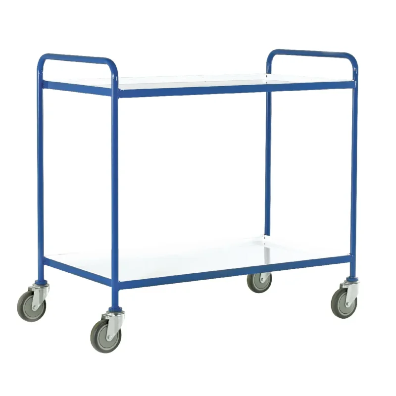 Loadtek Medium Duty Service Tray Trolley - 2 Tier White