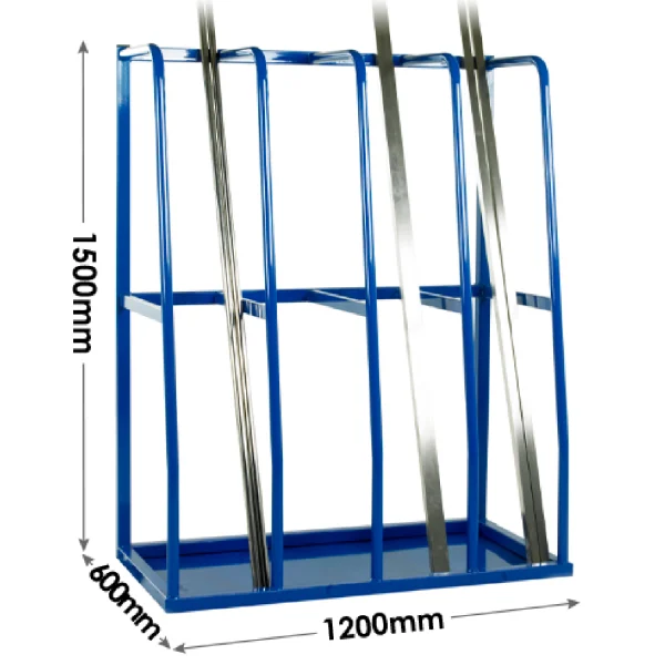 Loadtek Vertical Metal Bar Timber Rack - 4 Bays