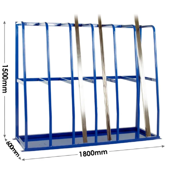 Loadtek Vertical Metal Bar Timber Rack - 6 Bays