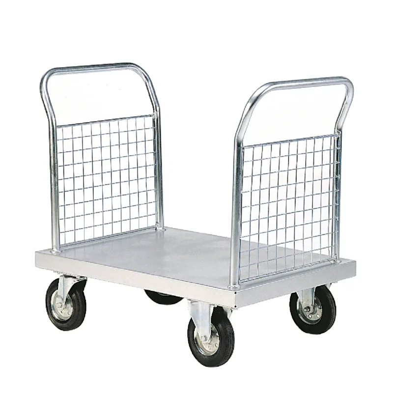 Loadtek Heavy Duty Zinc Plated Platform Truck Trolley - Platform & Double End - 700kg Load