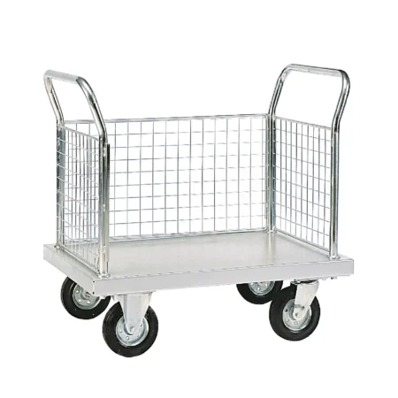 Loadtek Heavy Duty Zinc Plated Platform Truck Trolley - Platform & 3 Sides - 700kg Load