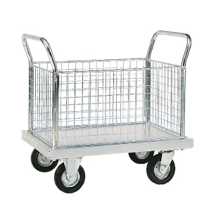 Loadtek Heavy Duty Zinc Plated Platform Truck Trolley - Platform & 4 Sides - 700kg Load