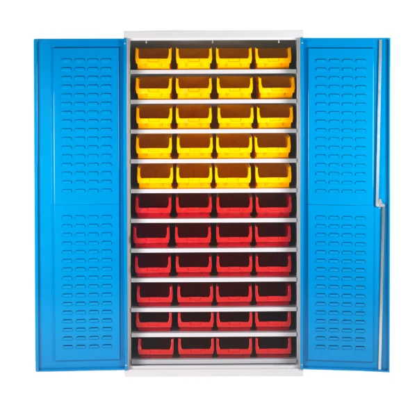 Industrial Bin Cabinet | Shelf Support Kit | 44x Bins