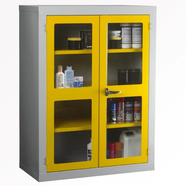 Redditek Polycarbonate Vision Door Cabinet - Floor Standing - 1220H x 915W x 457D Propped
