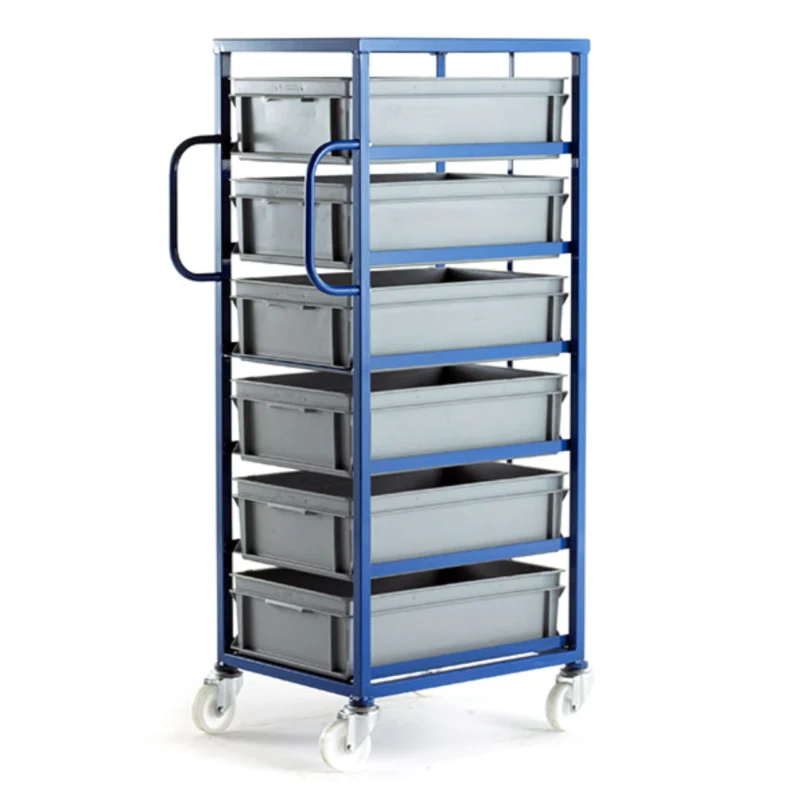 Loadtek 500 Series Mobile Container Tray Rack - Complete Kit - 6 Trays