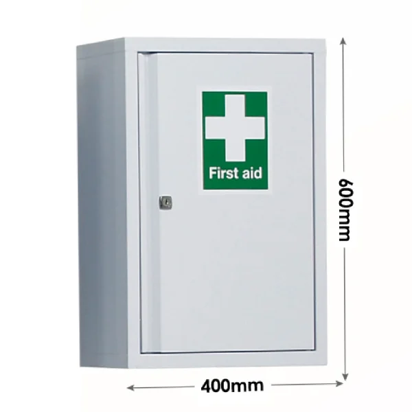 Redditek First Aid Medical Cabinet - Wall Mounted - 600H x 400W x 300D Sizing