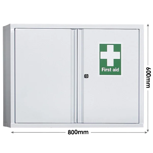 Redditek First Aid Medical Cabinet - Wall Mounted - 600H x 800W x 300D Sizing