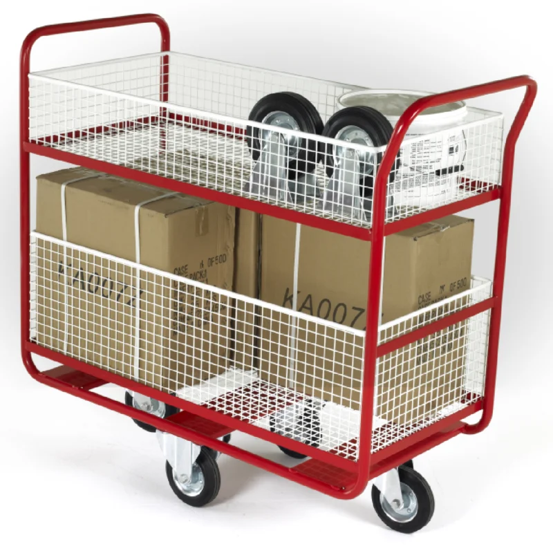 Loadtek Mesh Distribution Trolley -2x Baskets Props