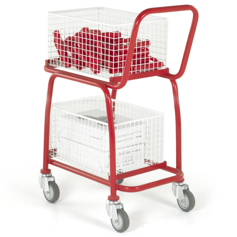 Loadtek Mesh Basket Tray Trolley - 2 Tier Props