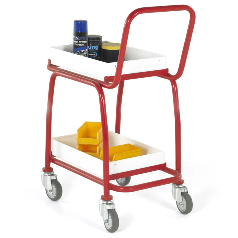 Loadtek Steel Basket Tray Trolley - 2 Tier Props