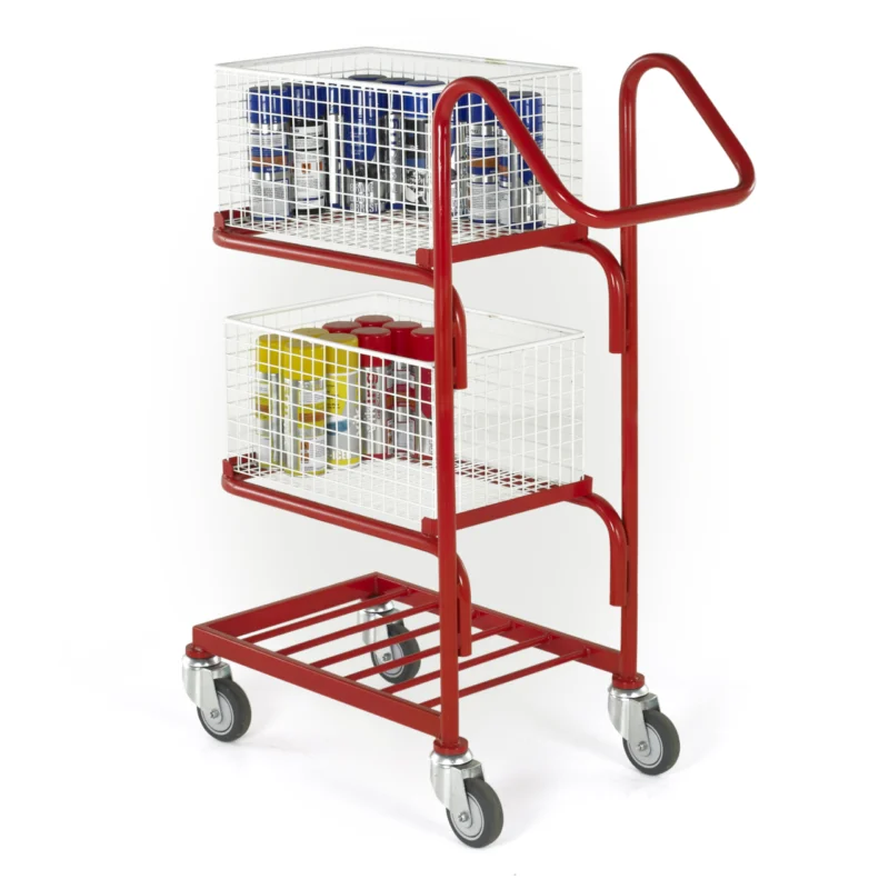 Loadtek Mesh Basket Tray Trolley - 3 Tier Props