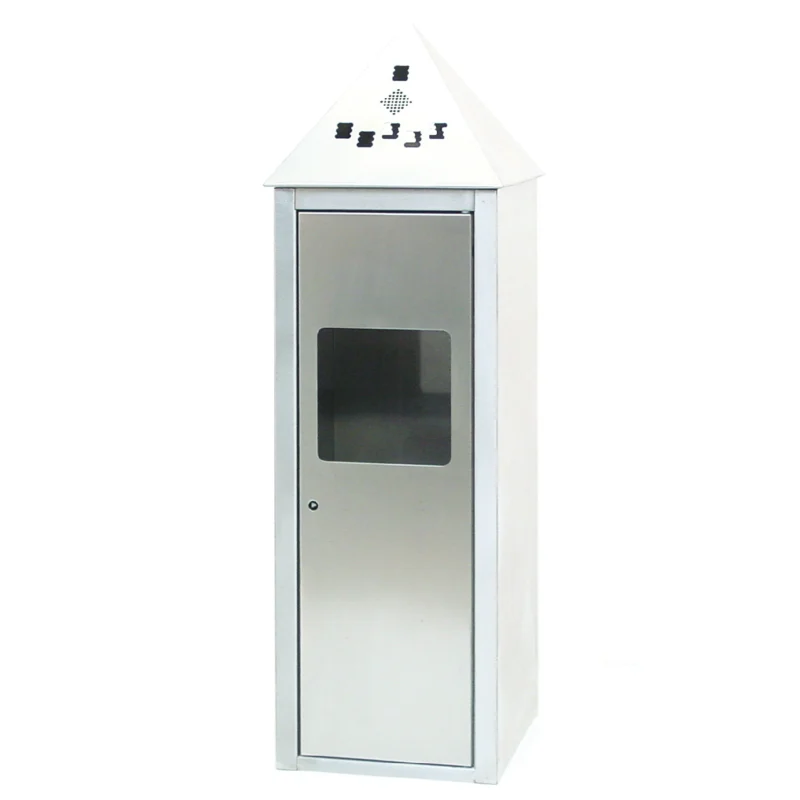 Redditek Cigarette Disposal Bin Combined Litter Bin - Pyramid Top - Floor Mounted