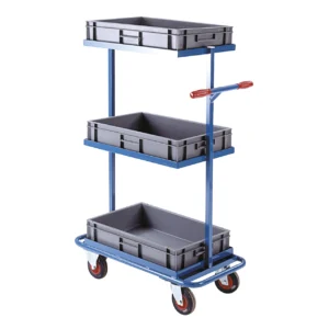 Loadtek 3 Tier Fixed Shelf Tray Trolley