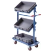 Loadtek 3 Tier Adjustable Swivel Tray Trolley