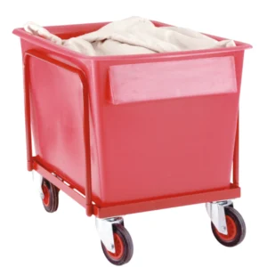 Loadtek Plastic Container Storage Trolley - 360 Litre Red