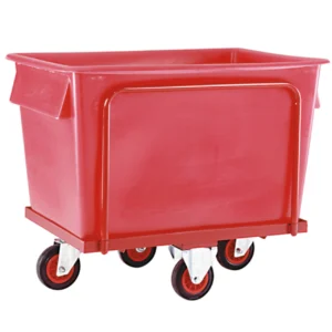 Loadtek Plastic Container Storage Trolley - 360 Litre Red Balance