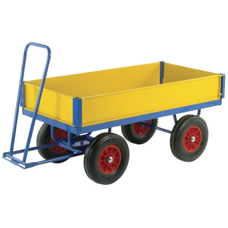 Loadtek Steel Panel Sides Hand Turntable Trailer - Steel Deck