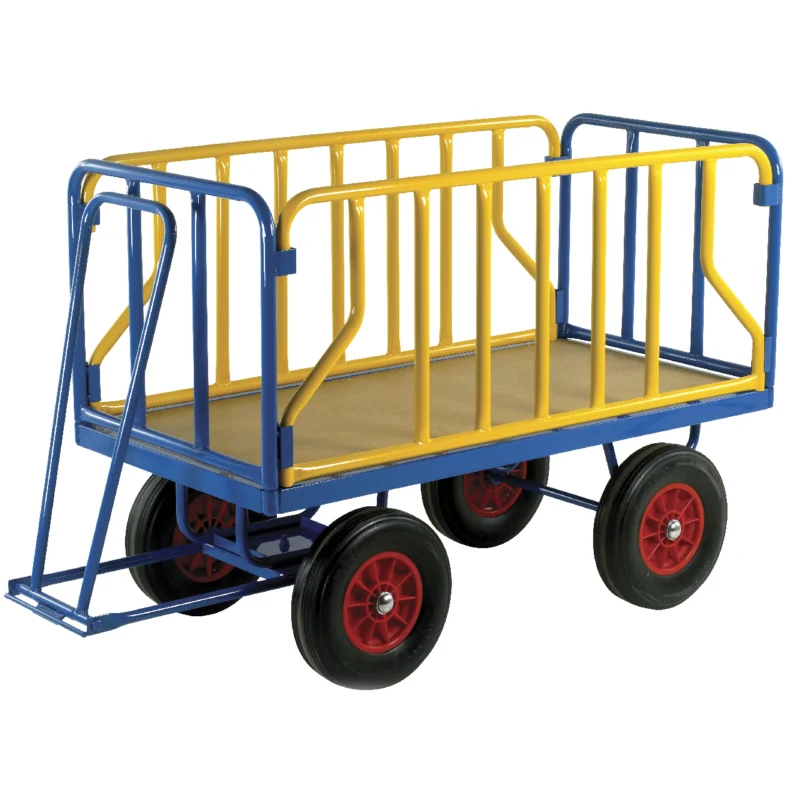 Loadtek Tubular Steel Sides Hand Trailer - MDF Deck