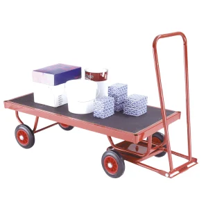 Loadtek Anti Slip Coating Hand Turntable Trailer - Flat Bed Platform