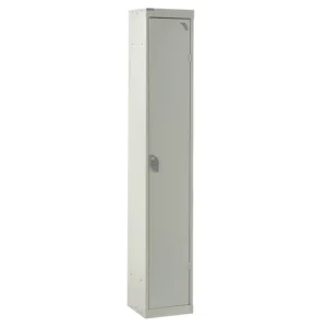 QMP Steel Splash Lockers - 1 Door Light Grey