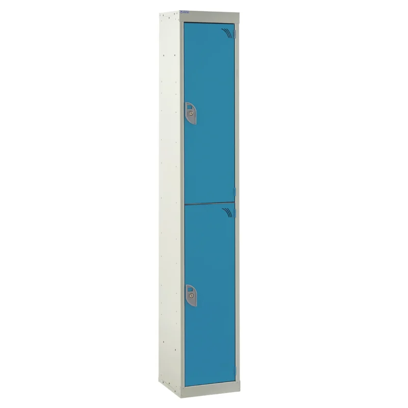 QMP Steel Splash Lockers - 2 Door Light Blue