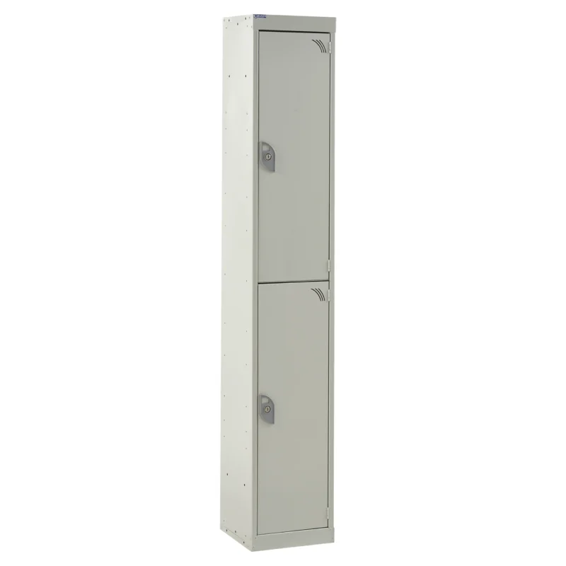 QMP Steel Splash Lockers - 2 Door Light Grey