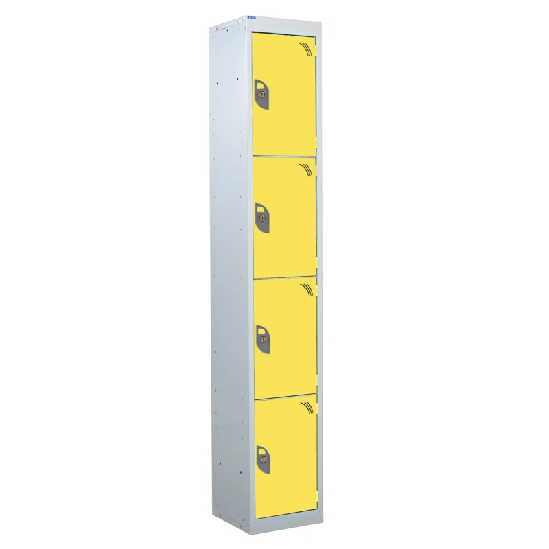 QMP Steel Splash Lockers - 4 Door Yellow