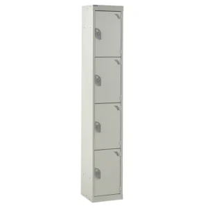 QMP Standard Lockers - 4 Door Light Grey