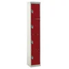 QMP Steel Splash Lockers - 4 Door Red