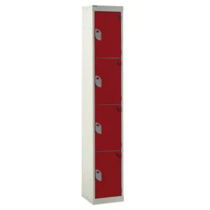 QMP Standard Lockers - 4 Door Red