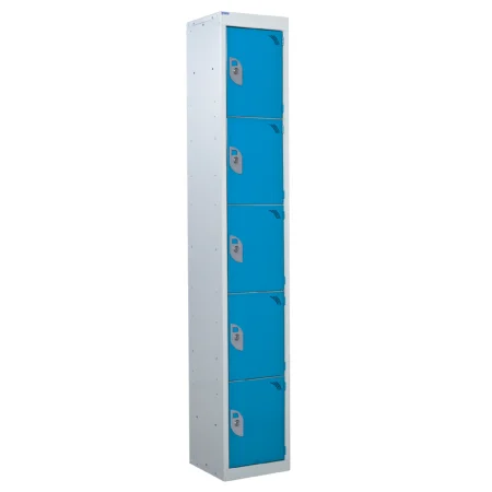 QMP Standard Lockers - 5 Door Light Blue