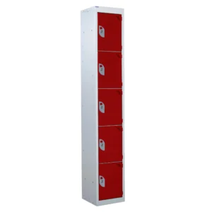 QMP Standard Lockers - 5 Door Red