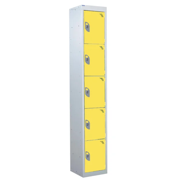 QMP Standard Lockers - 5 Door Yellow